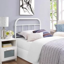 Serena White Twin Steel Headboard by MODWAY -MODWAY store white modway headboards mod 5534 whi 31 1000