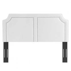 Cynthia Performance 39in Velvet Twin Headboard in White by MODWAY -MODWAY store white modway headboards mod 6565 whi 4f 1000