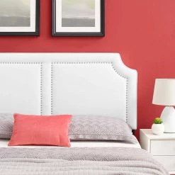 Cynthia Performance 39in Velvet Twin Headboard in White by MODWAY -MODWAY store white modway headboards mod 6565 whi 76 1000