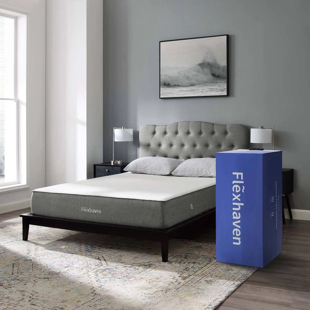 Flexhaven 10 in. Firm Memory Foam Tight Top Queen Mattress by MODWAY 8 Flexhaven 10 in. Firm Memory Foam Tight Top Queen Mattress by MODWAY - Image 6