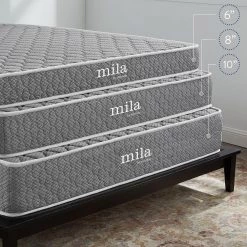 Mila 6 in. Medium Memory Foam Tight Top Twin Mattress by MODWAY -MODWAY store white modway mattresses mod 5560 whi 40 1000