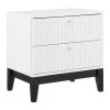 Dakota 2-Drawer White Nightstand 15.5x21.5x21.5in by MODWAY -MODWAY store white modway nightstands mod 6671 whi 64 1000