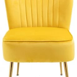 Yellow Velvet Slipper Chair (Set of 2) by Boyel Living 13 Yellow Velvet Slipper Chair (Set of 2) by Boyel Living -MODWAY store yellow boyel living accent chairs bl in671ye 4f 1000