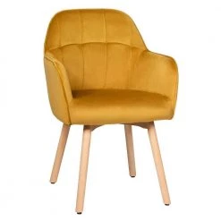 2-Piece Yellow Tufted Performance Velvet Upholstered Accent Arm Chairs by Boyel Living -MODWAY store yellow boyel living accent chairs hysn 66057yw 2 4f 1000