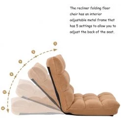 Yellow Fabric Floor Gaming Chair Upholstered Folding Lazy Sofa Adjustable Floor Sofa Chair for Kids by Boyel Living 14 Yellow Fabric Floor Gaming Chair Upholstered Folding Lazy Sofa Adjustable Floor Sofa Chair for Kids by Boyel Living -MODWAY store yellow boyel living gaming chairs of wf192324aal 44 1000